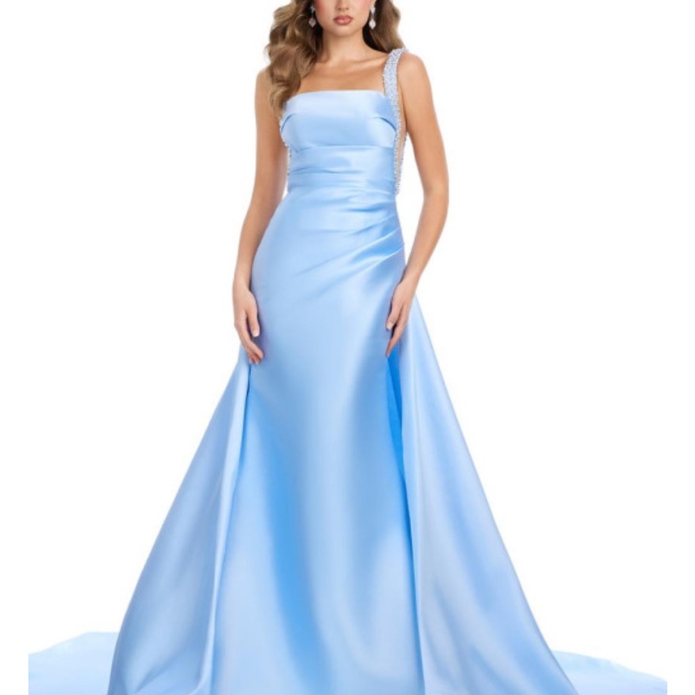 Ashley Lauren 11979 Sky Blue Pageant/Prom dress - Picture 2 of 3